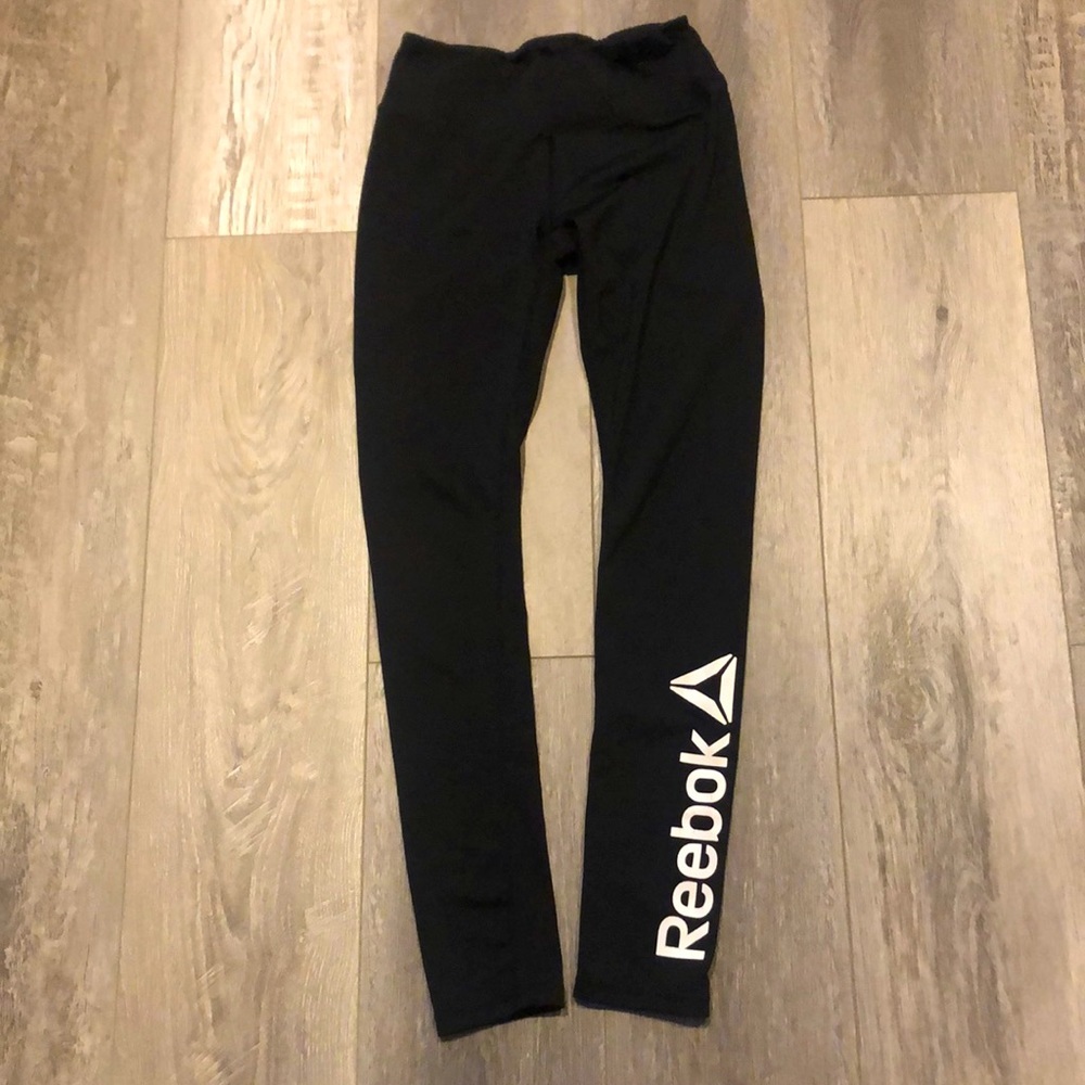 Reebok Lux leggings in XS with logo on leg.